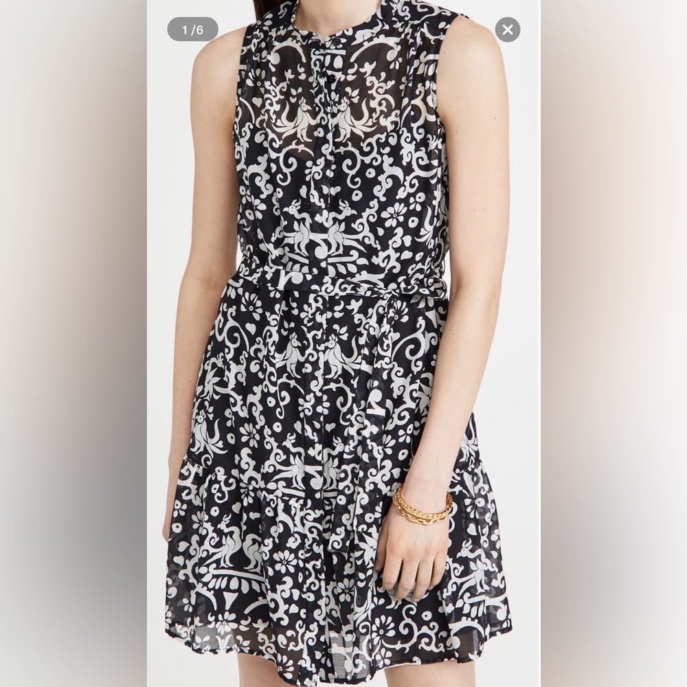 Saloni Tilly Dress in Noir Phoenix size 4